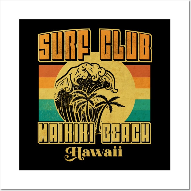 Waikiki Surf Hawaii Wall Art by CTShirts